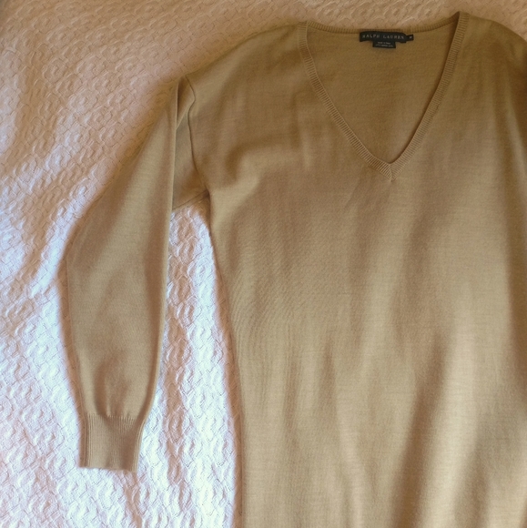 Ralph Lauren Camel Sweater Dress - Picture 6 of 13